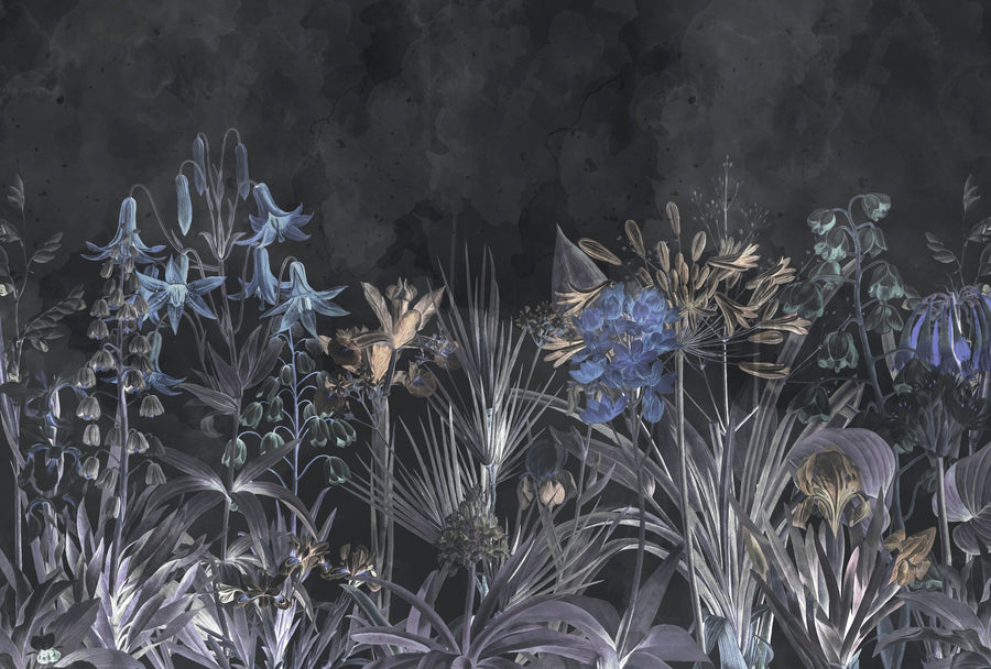 Field of Dreams Dark Blue Mural Wallpaper