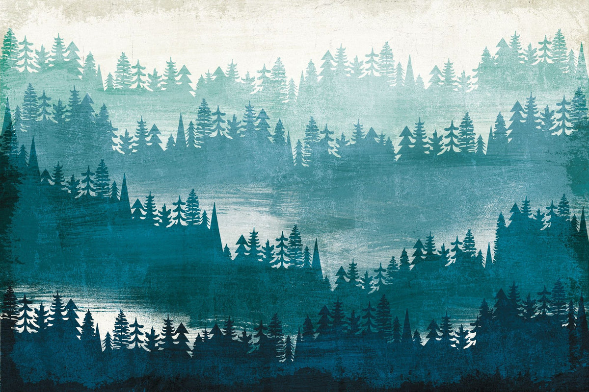 Mountainscape Blue Mural Wallpaper - pure wallpaper artwork