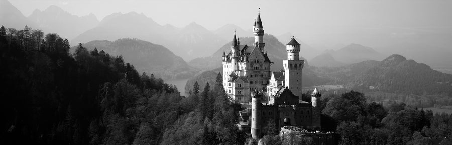 Misty Castle Heights Mural Wallpaper
