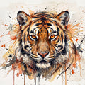 Tiger - Watercolor Predators Series Mural Wallpaper - pure wallpaper artwork