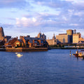 Boston Harbor Twilight Panorama Mural Wallpaper - pure wallpaper artwork