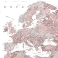 Europe Map Detailed - Linda Mural Wallpaper - pure wallpaper artwork
