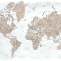 World Map Cities - Calista Mural Wallpaper - pure wallpaper artwork
