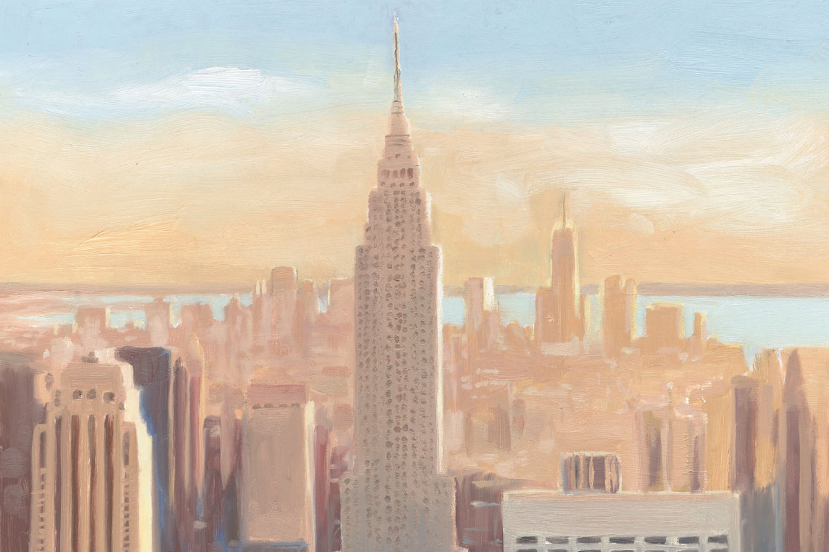 Downtown Golden Dawn Mural Wallpaper - pure wallpaper artwork