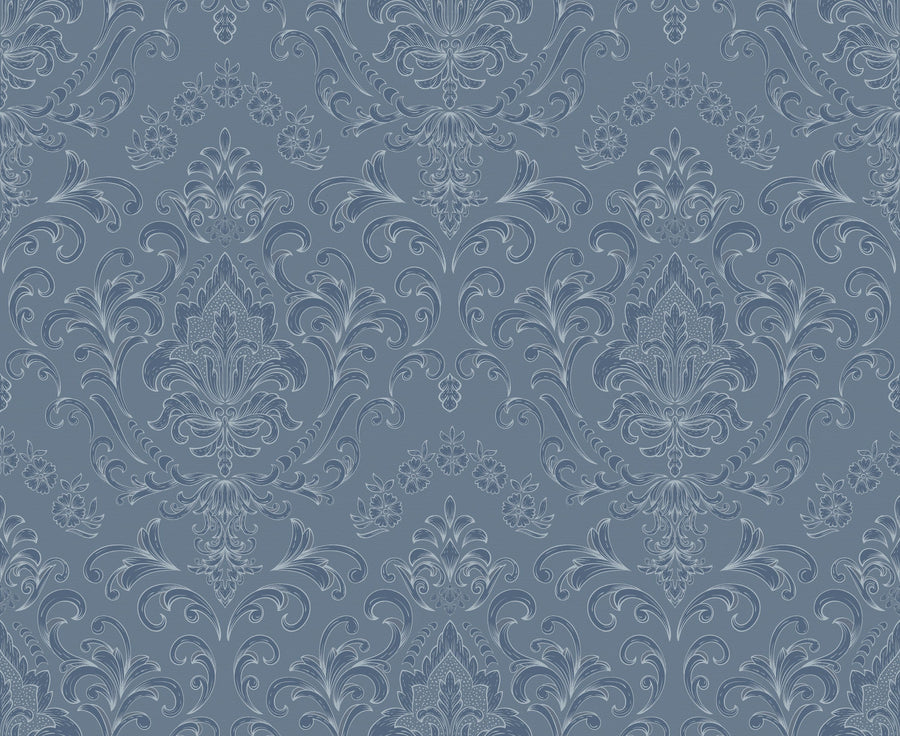Ludovici Pattern; Middle Blue Mural Wallpaper