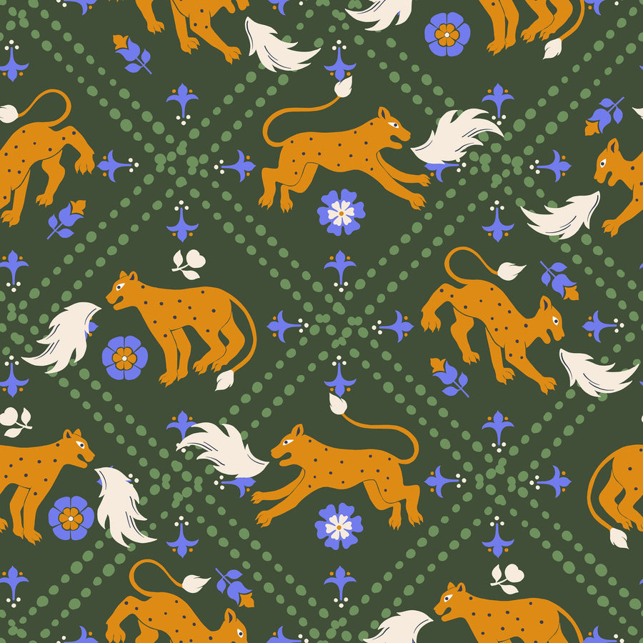 Wild Cat Roar Mural Wallpaper