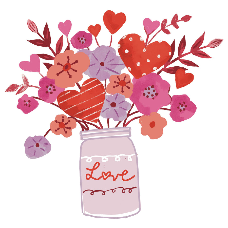 Love You V Mural Wallpaper