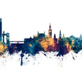 Sevilla Skyline Blue & Bronze Mural Wallpaper - pure wallpaper artwork