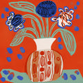Naive Flower Still Life Mural Wallpaper - pure wallpaper artwork