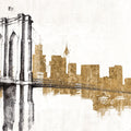 Skyline Crossing Gold Mural Wallpaper - pure wallpaper artwork