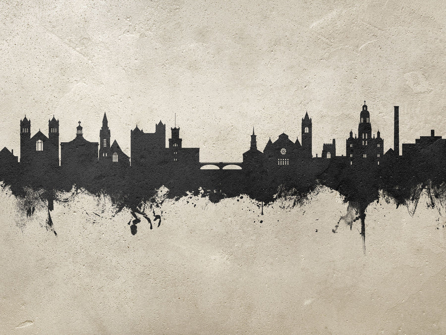 Nashua New Hampshire Skyline Concrete Mural Wallpaper