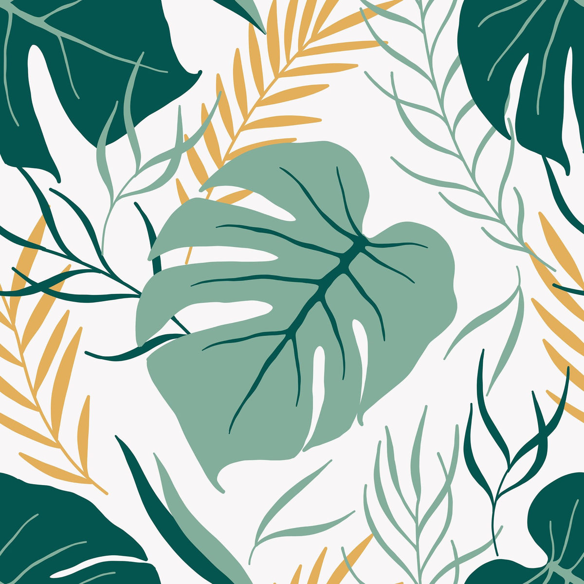 Tropic Monstera Mural Wallpaper - pure wallpaper artwork