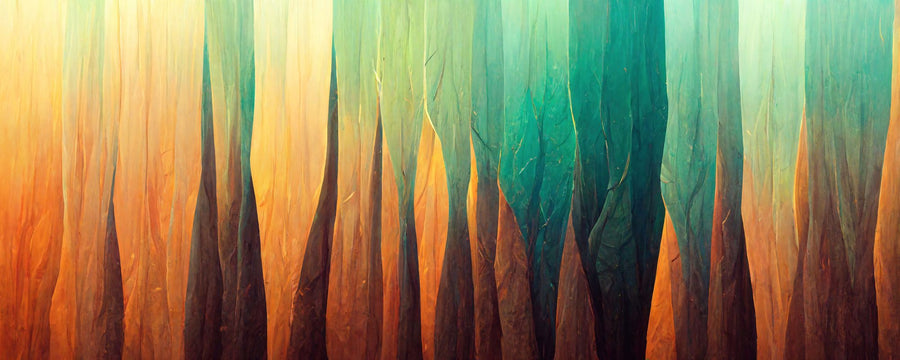 Forest Wallpaper Mural – Woodland Wall Mural – Reduced Trees printable artwork