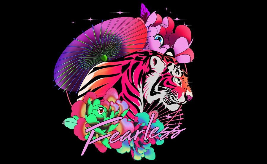 Fearless Tiger Mural Wallpaper