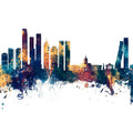 Colombo Sri Lanka Skyline Blue & Bronze Mural Wallpaper - pure wallpaper artwork