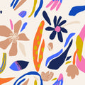 Fun Doodle Florals Mural Wallpaper - pure wallpaper artwork
