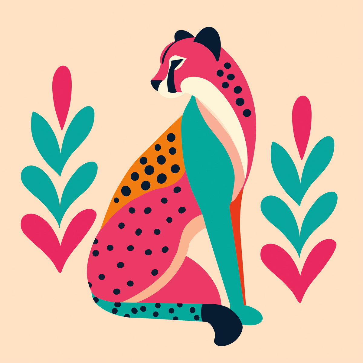 Safari Cat III Mural Wallpaper - pure wallpaper artwork