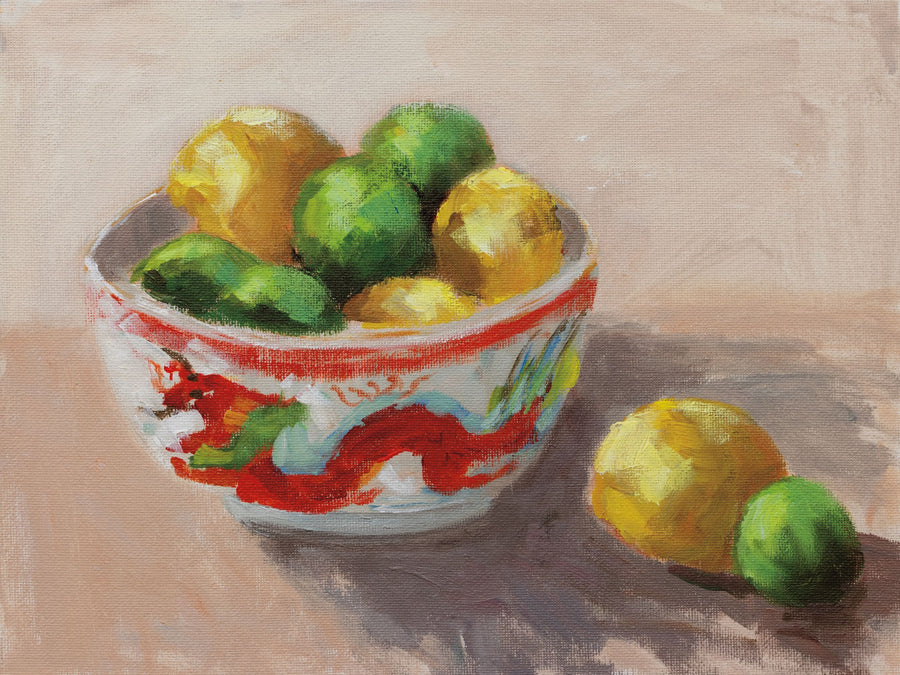 Citrus in Dragon Bowl Mural Wallpaper
