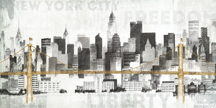 New York Skyline II Mural Wallpaper