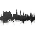 Heidelberg Germany Skyline Black & White Mural Wallpaper - pure wallpaper artwork