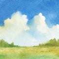 Cloudy Landscape Painting Mural Wallpaper - pure wallpaper artwork
