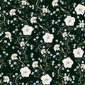 Trailing Morning Glory, Dark Green Mural Wallpaper - pure wallpaper artwork