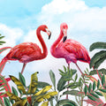 Shy Flamingos Sky Mural Wallpaper - pure wallpaper artwork