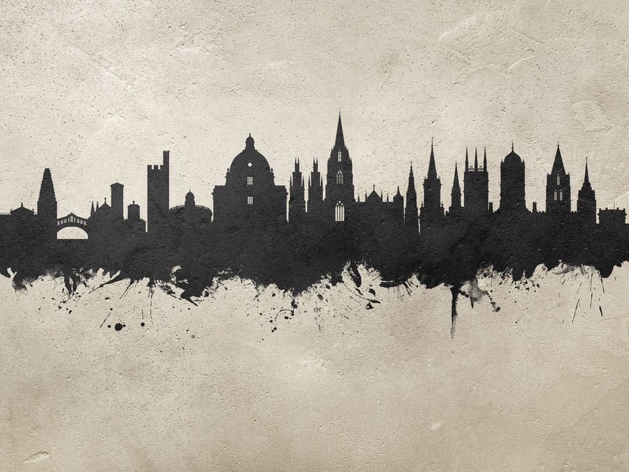 Oxford England Skyline Concrete Mural Wallpaper