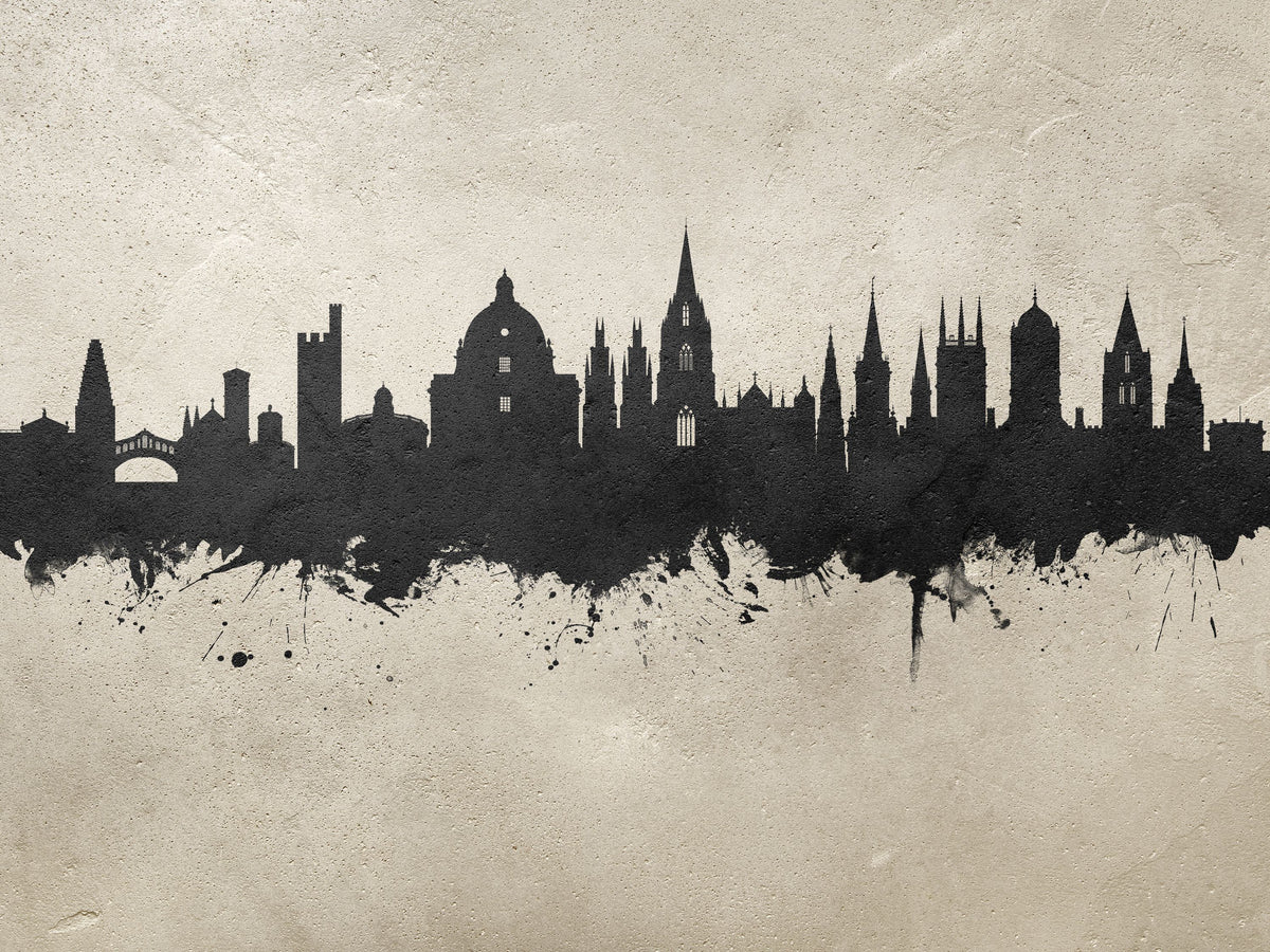 Oxford England Skyline Concrete Mural Wallpaper - pure wallpaper artwork
