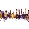 Izmir Turkey Skyline Purple & Gold Mural Wallpaper - pure wallpaper artwork