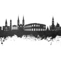 Nîmes France Skyline Black & White Mural Wallpaper - pure wallpaper artwork