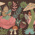 Floralscape Fairies I Dark Mural Wallpaper - pure wallpaper artwork