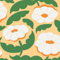 Tangerine Bloom Mural Wallpaper - pure wallpaper artwork