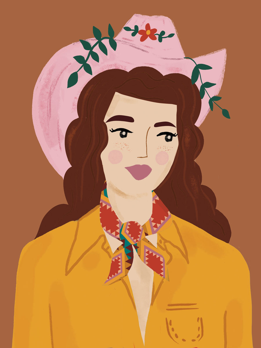 Cowgirl I Mural Wallpaper