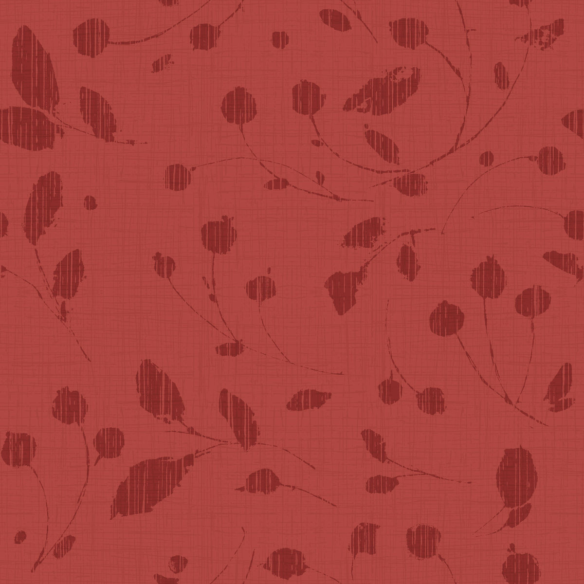 Time to Share Florals Red Mural Wallpaper - pure wallpaper artwork
