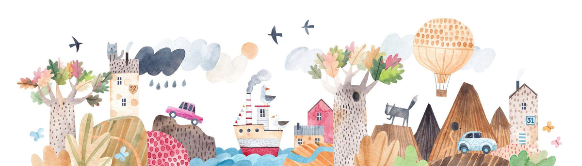Ferry to the Island Mural Wallpaper - pure wallpaper artwork