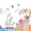 Ferry to the Island Mural Wallpaper - pure wallpaper artwork