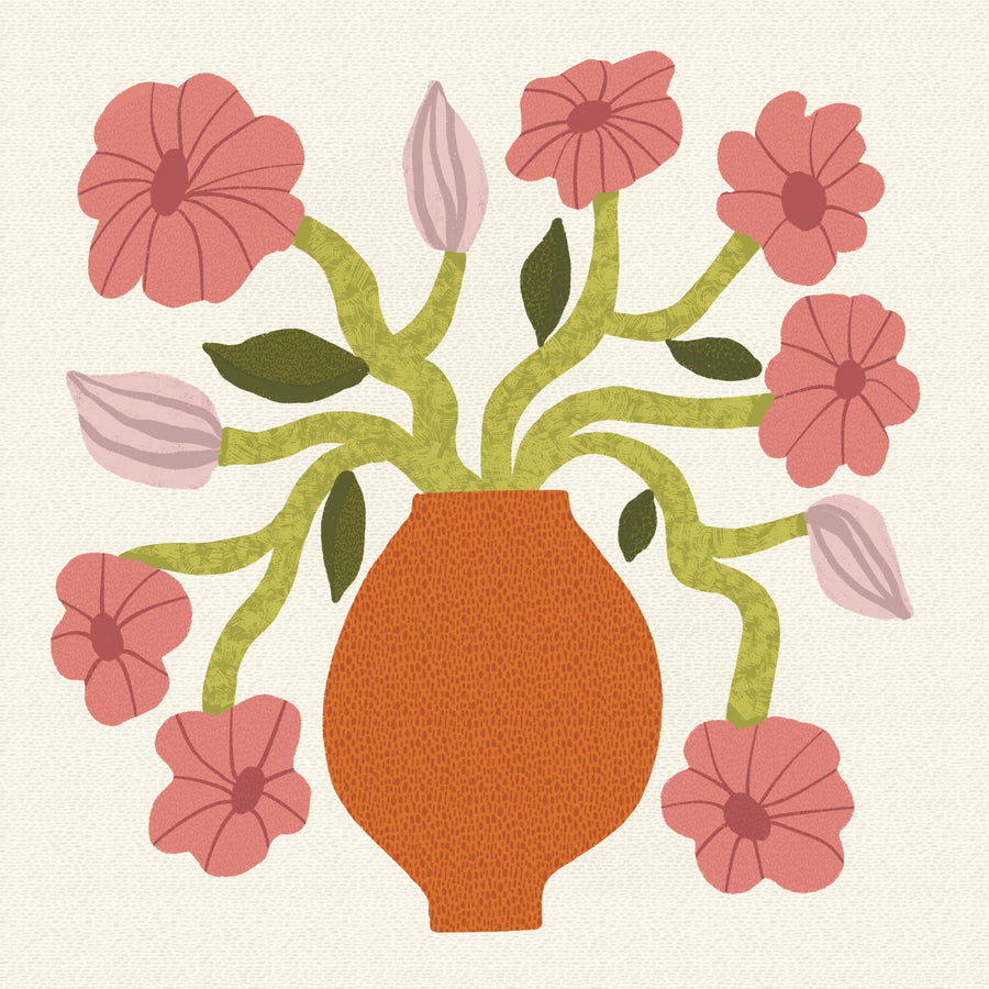 Flower Pot II Mural Wallpaper