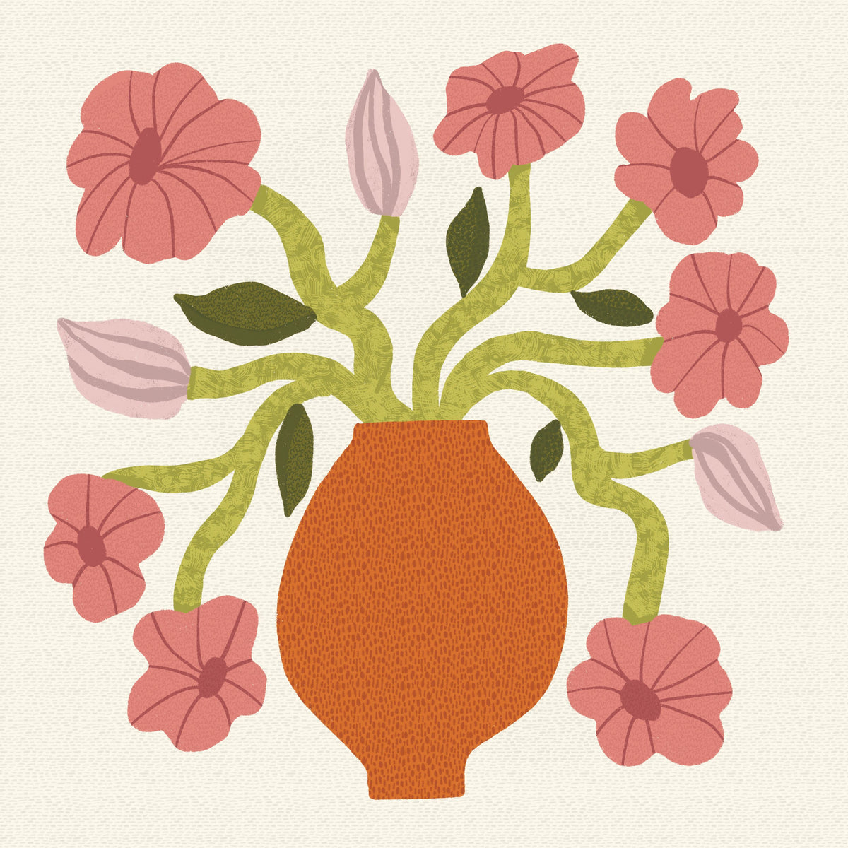 Flower Pot II Mural Wallpaper - pure wallpaper artwork