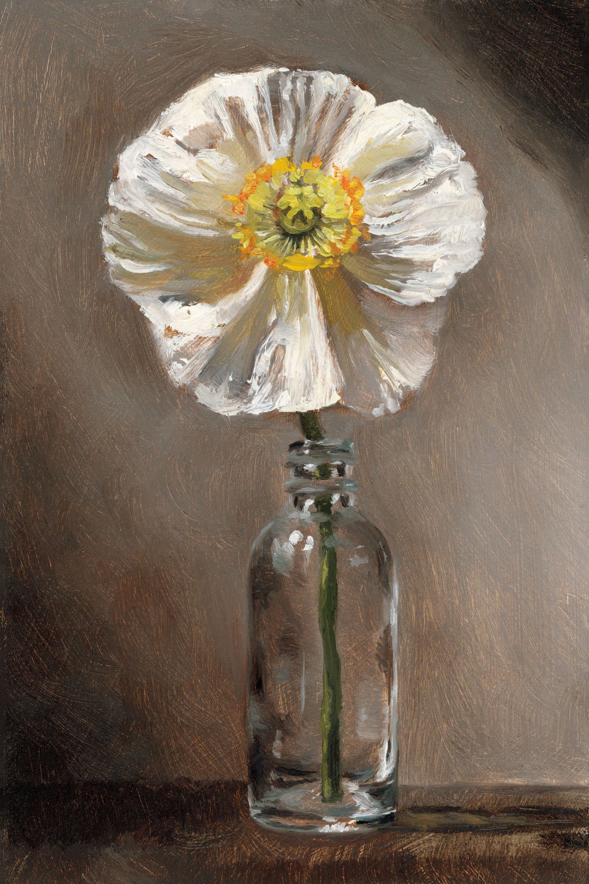 White Poppy Mural Wallpaper - pure wallpaper artwork