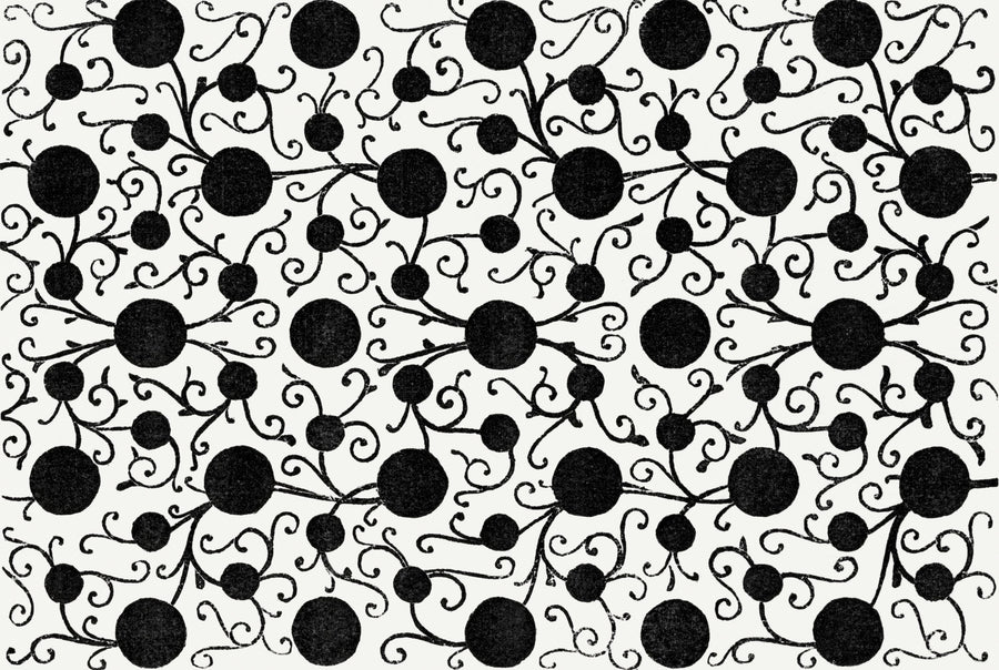 Botanical Black Mural Wallpaper