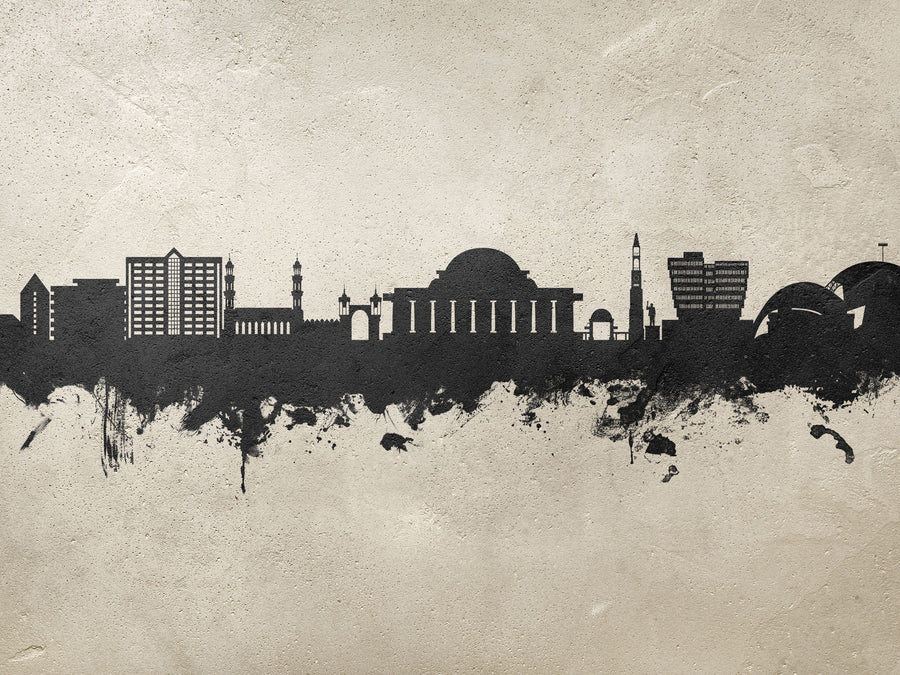 Lilongwe Malawi Skyline Concrete Mural Wallpaper