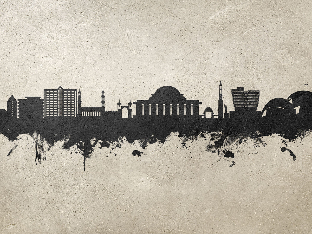 Lilongwe Malawi Skyline Concrete Mural Wallpaper - pure wallpaper artwork