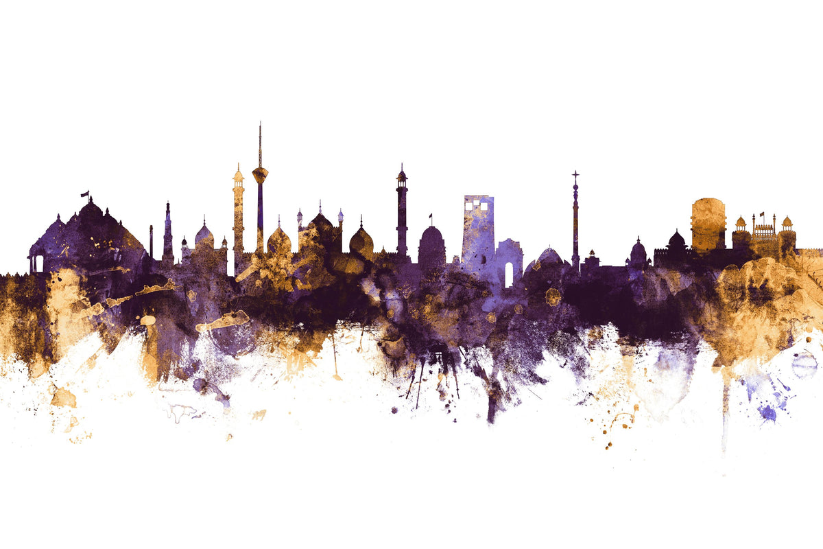 New Delhi India Skyline Mural Wallpaper - pure wallpaper artwork