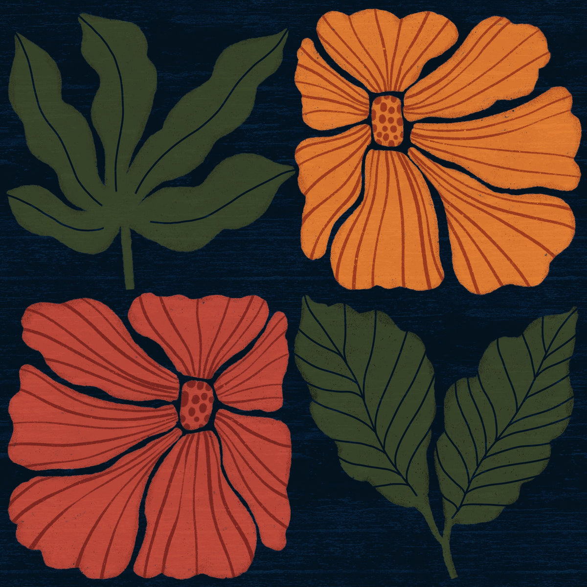 Modern Blooms IV Mural Wallpaper - pure wallpaper artwork