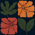 Modern Blooms IV Mural Wallpaper - pure wallpaper artwork