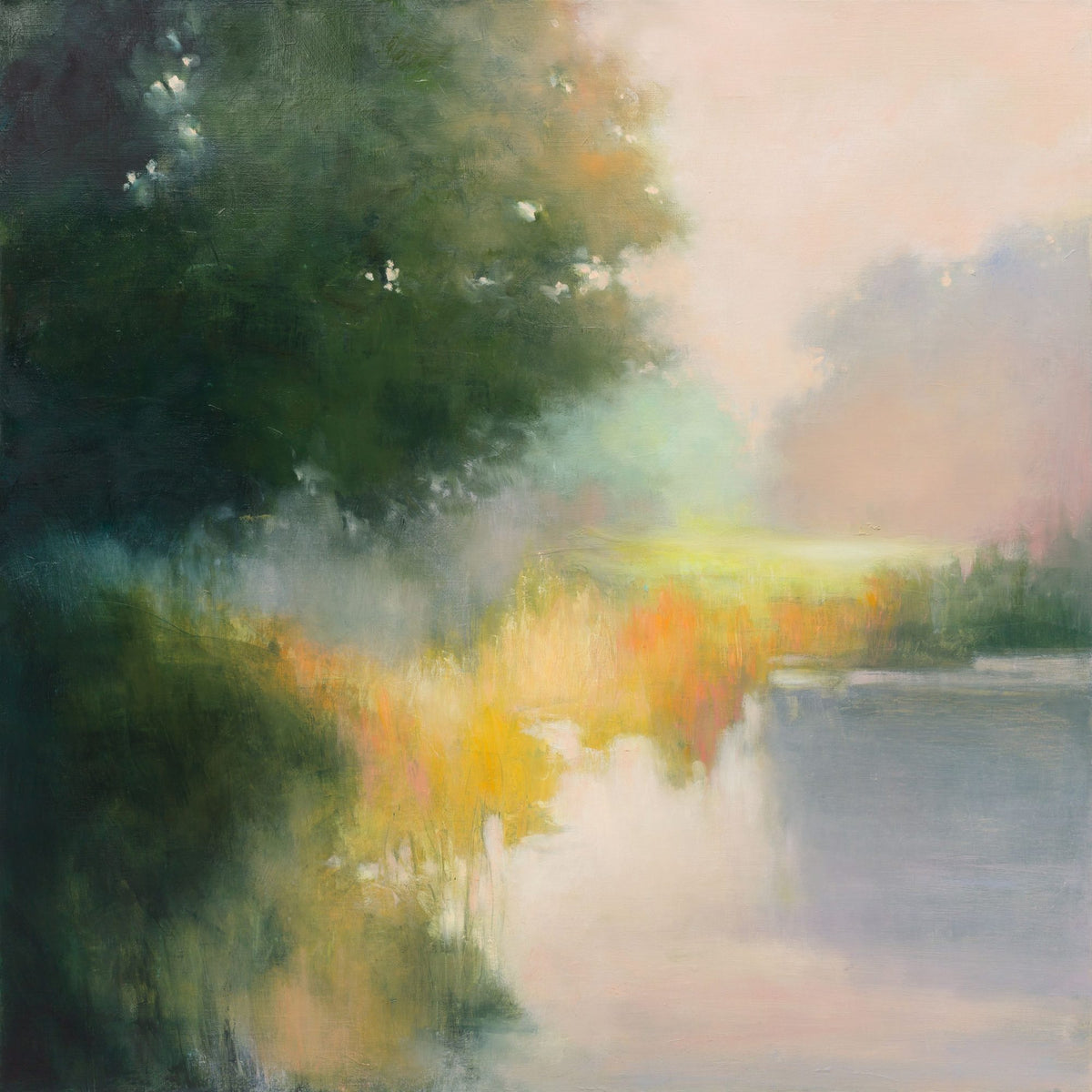 White Oak Pond Mural Wallpaper - pure wallpaper artwork