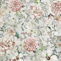 Flowers and Stripes Green Mural Wallpaper - pure wallpaper artwork