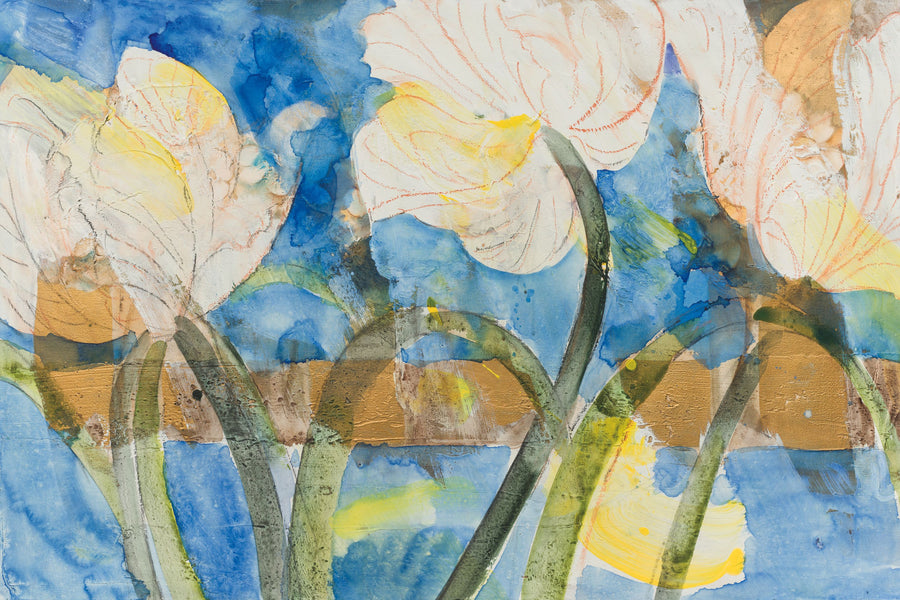 Contemporary Tulips Mural Wallpaper