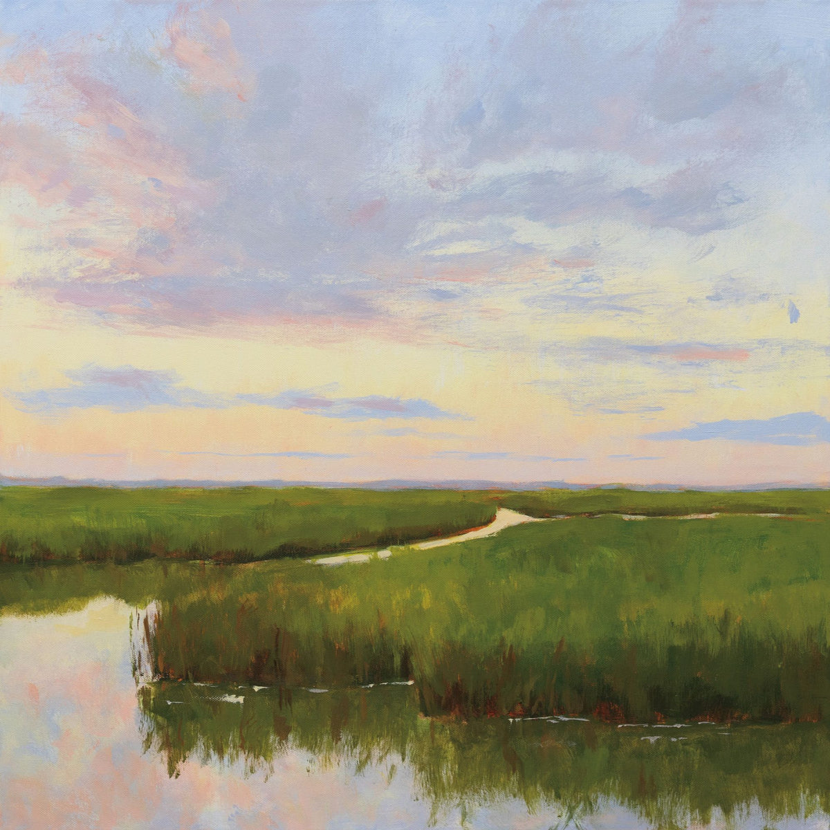Brilliant Marsh Sunset Mural Wallpaper - pure wallpaper artwork